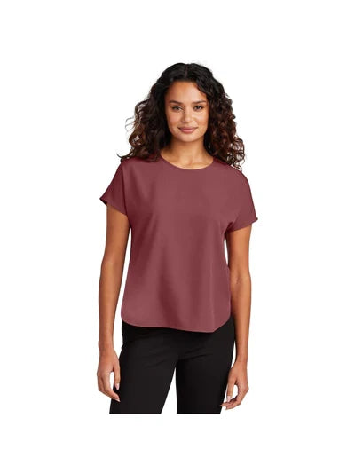 Mercer+Mettle Women's Stretch Crepe Crew with custom logo embroidery