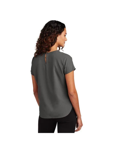 Mercer+Mettle Women's Stretch Crepe Crew with custom logo embroidery
