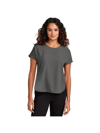 Mercer+Mettle Women's Stretch Crepe Crew with custom logo embroidery