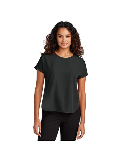 Mercer+Mettle Women's Stretch Crepe Crew with custom logo embroidery