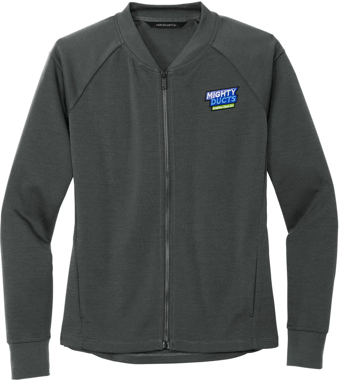 Mercer+Mettle Women's Double-Knit Bomber with custom logo embroidery
