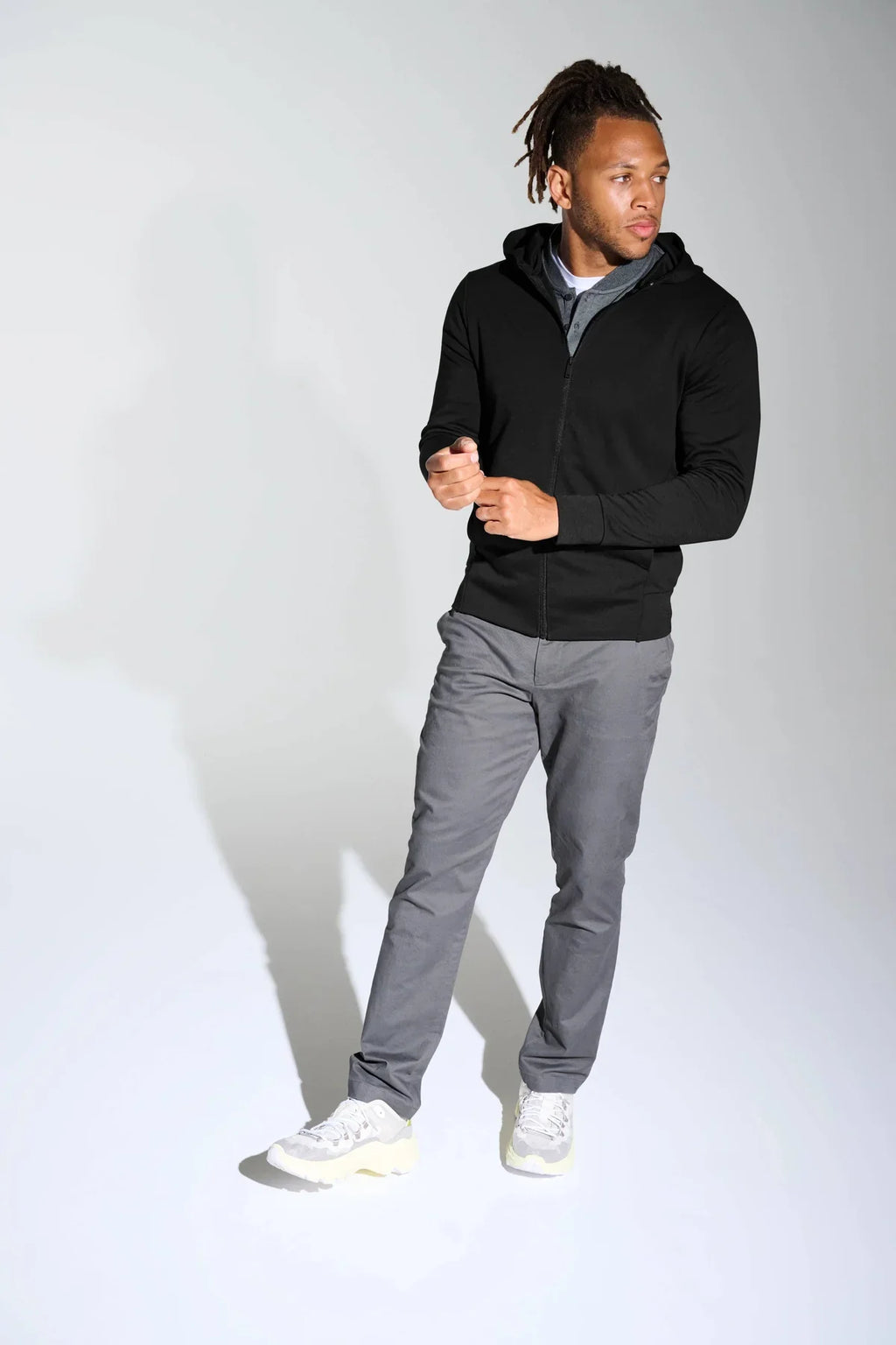 Mercer+Mettle Double-Knit Full-Zip Hoodie with custom logo embroidery