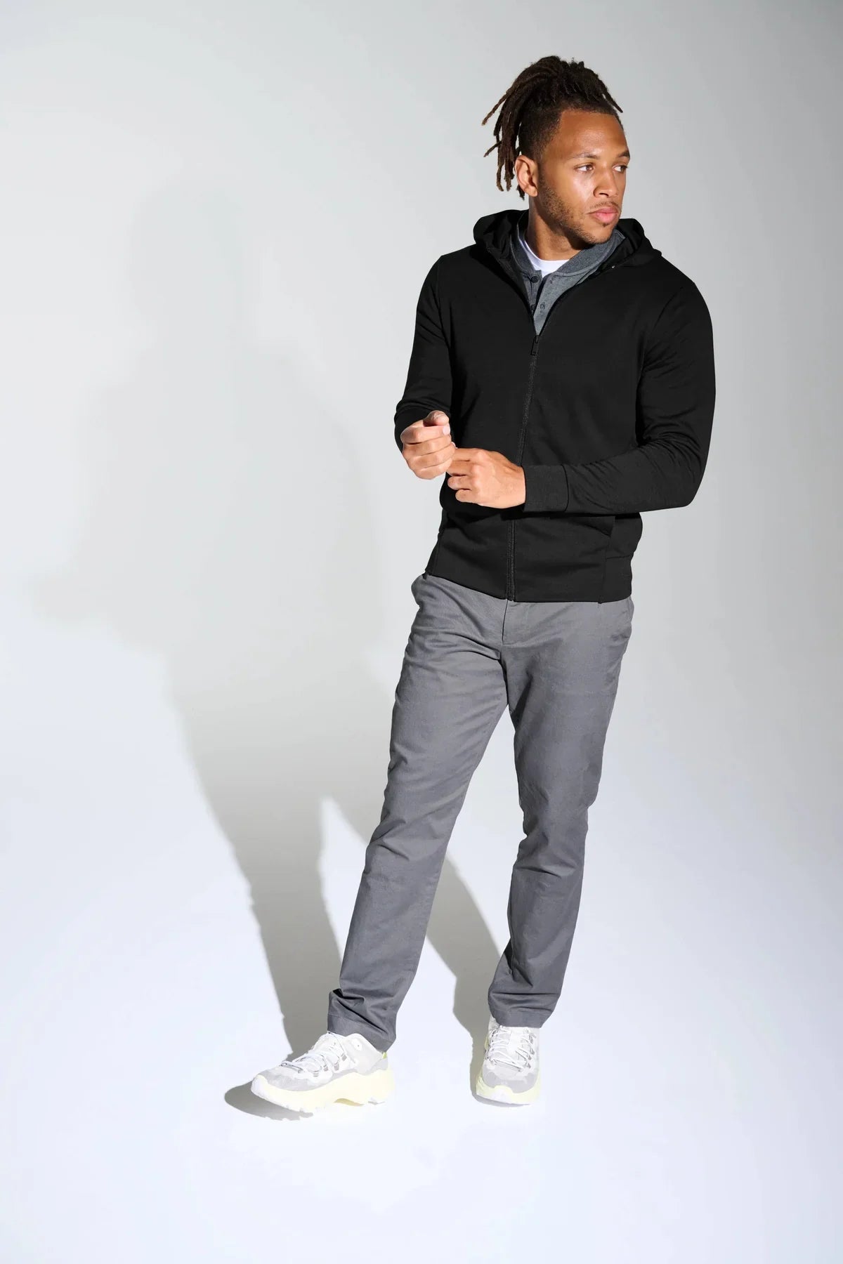 Mercer+Mettle Double-Knit Full-Zip Hoodie with custom logo embroidery