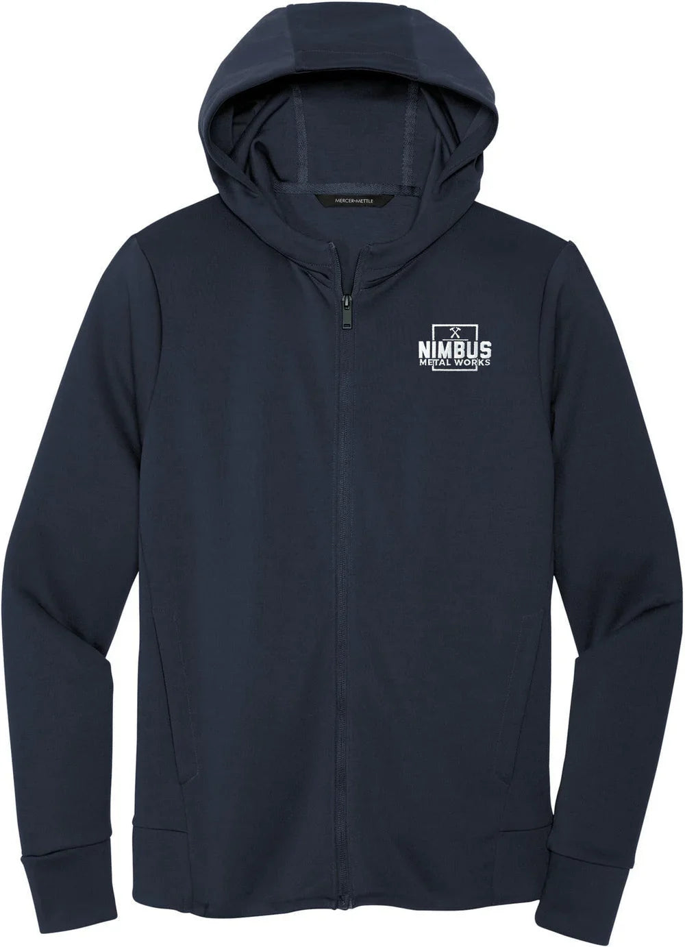 Mercer+Mettle Double-Knit Full-Zip Hoodie with custom logo embroidery