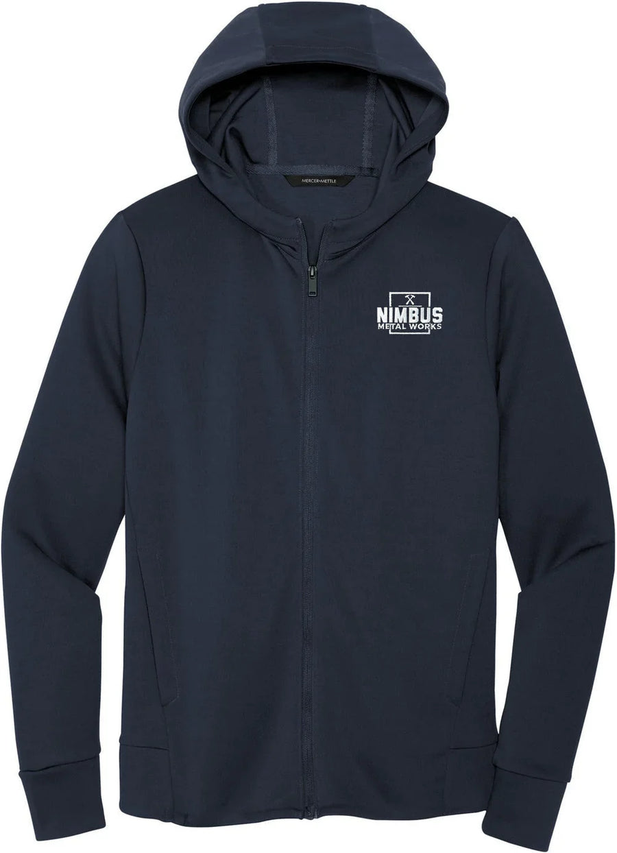 Mercer+Mettle Double-Knit Full-Zip Hoodie with custom logo embroidery