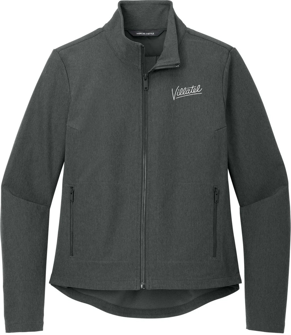 Mercer+Mettle Ladies Stretch Soft Shell Jacket with custom logo embroidery