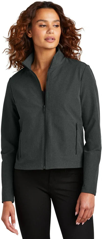 Mercer+Mettle Ladies Stretch Soft Shell Jacket with custom logo embroidery