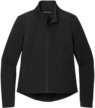 Mercer+Mettle Ladies Stretch Soft Shell Jacket with custom logo embroidery