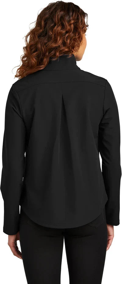 Mercer+Mettle Ladies Stretch Soft Shell Jacket with custom logo embroidery