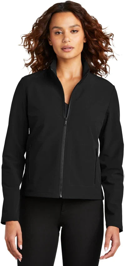 Mercer+Mettle Ladies Stretch Soft Shell Jacket with custom logo embroidery