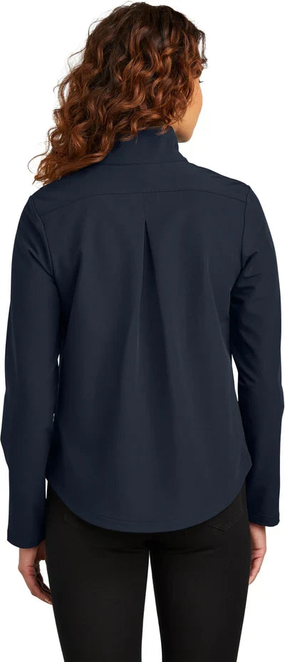 Mercer+Mettle Ladies Stretch Soft Shell Jacket with custom logo embroidery
