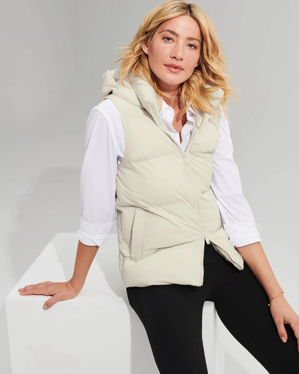 Mercer+Mettle Women’s Puffy Vest with custom logo embroidery