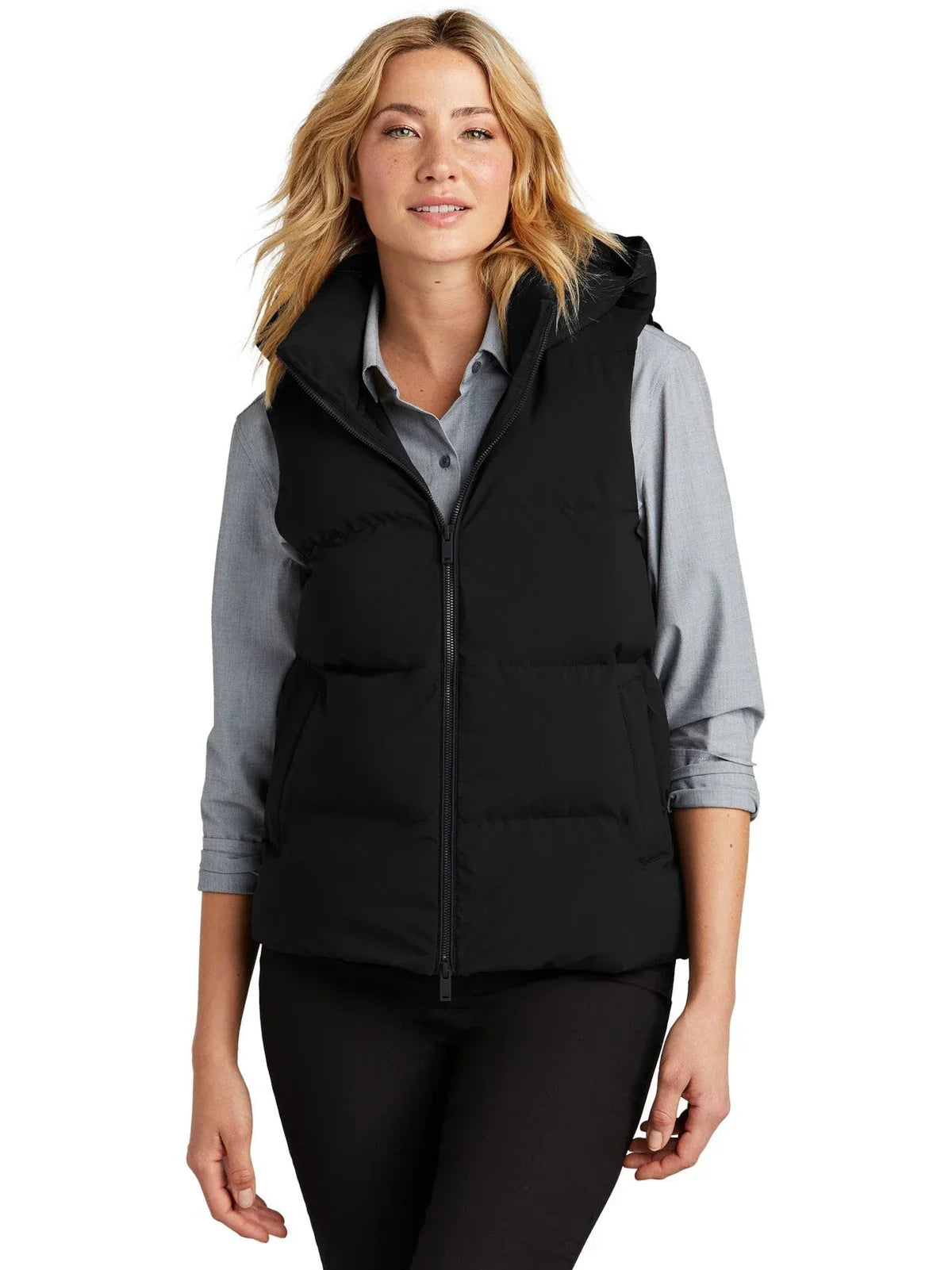Mercer+Mettle Women’s Puffy Vest with custom logo embroidery