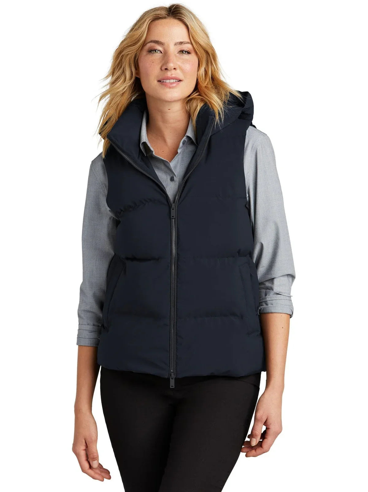 Mercer+Mettle Women’s Puffy Vest with custom logo embroidery