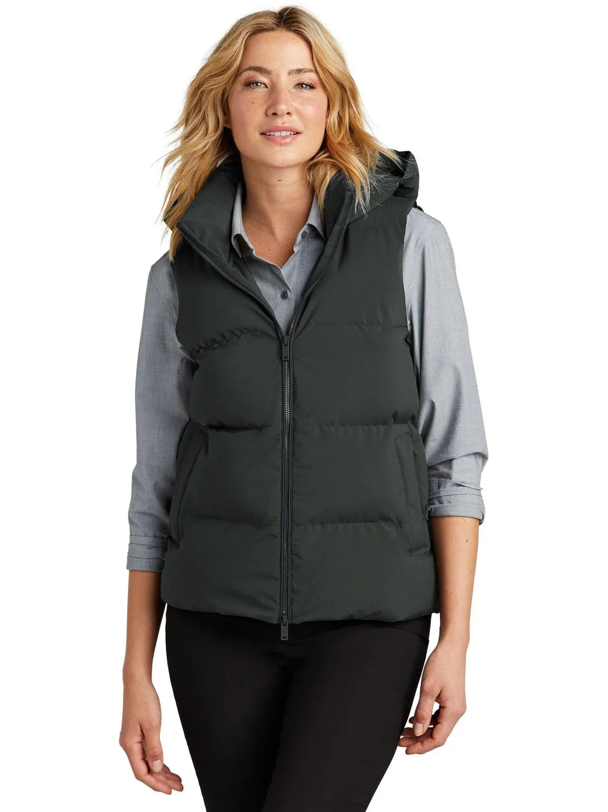 Mercer+Mettle Women’s Puffy Vest with custom logo embroidery
