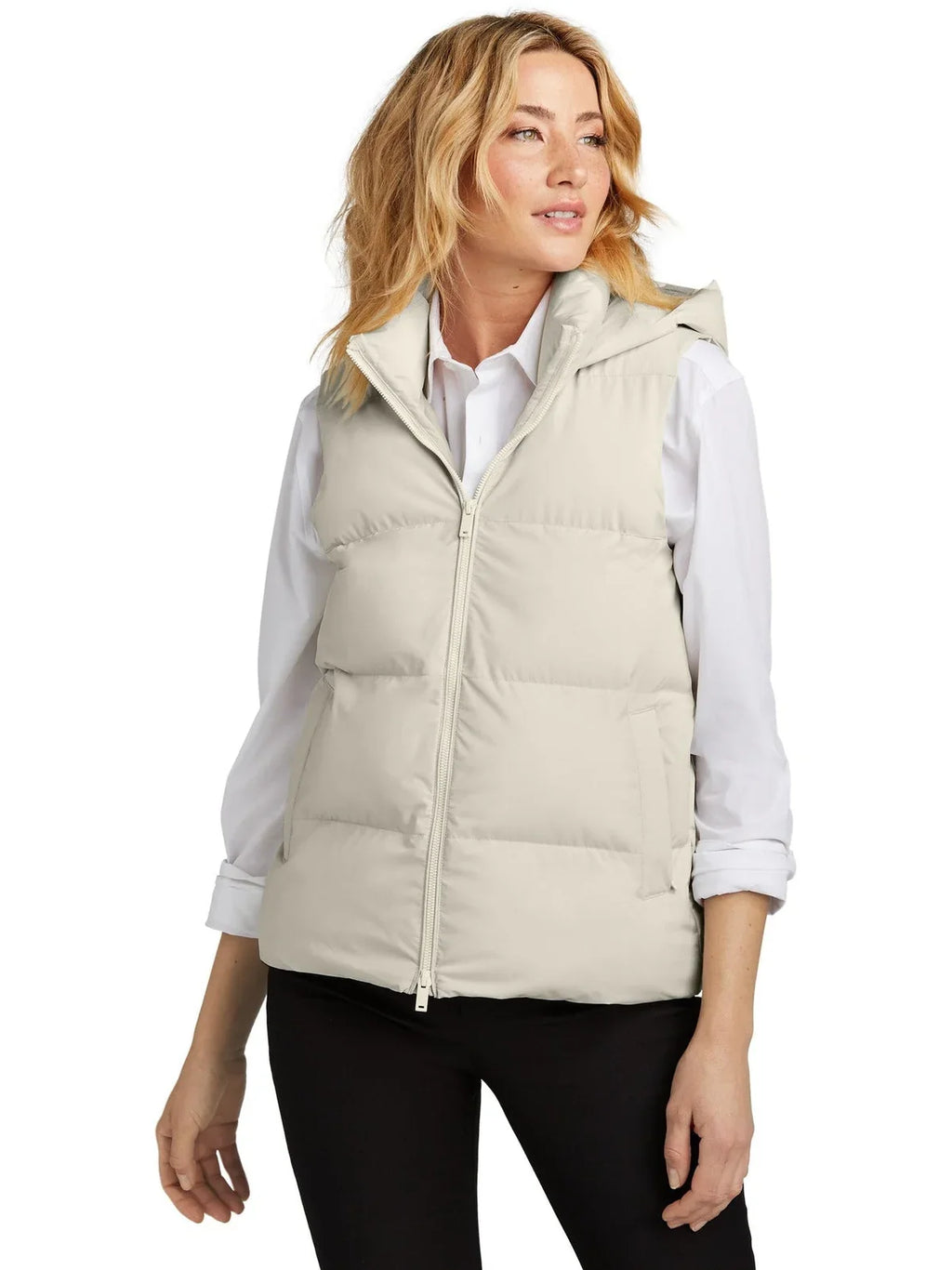 Mercer+Mettle Women’s Puffy Vest with custom logo embroidery