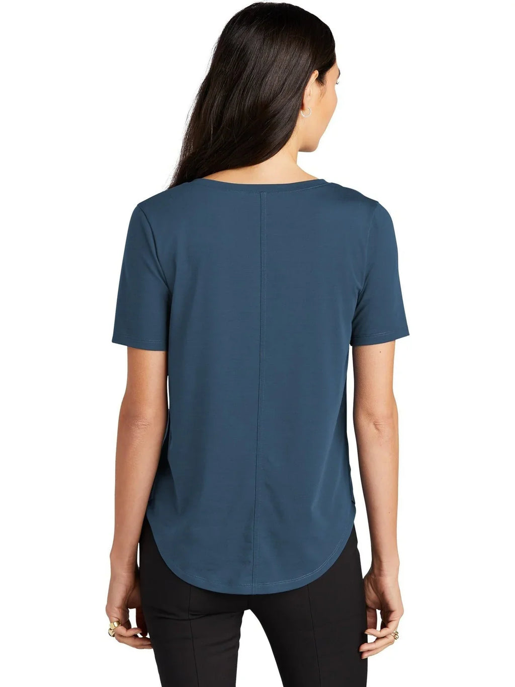 Mercer+Mettle Ladies Stretch Jersey Relaxed Scoop with custom logo embroidery