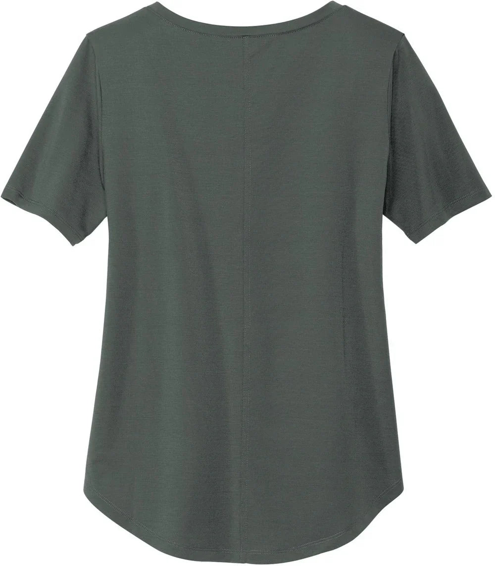 Mercer+Mettle Ladies Stretch Jersey Relaxed Scoop with custom logo embroidery