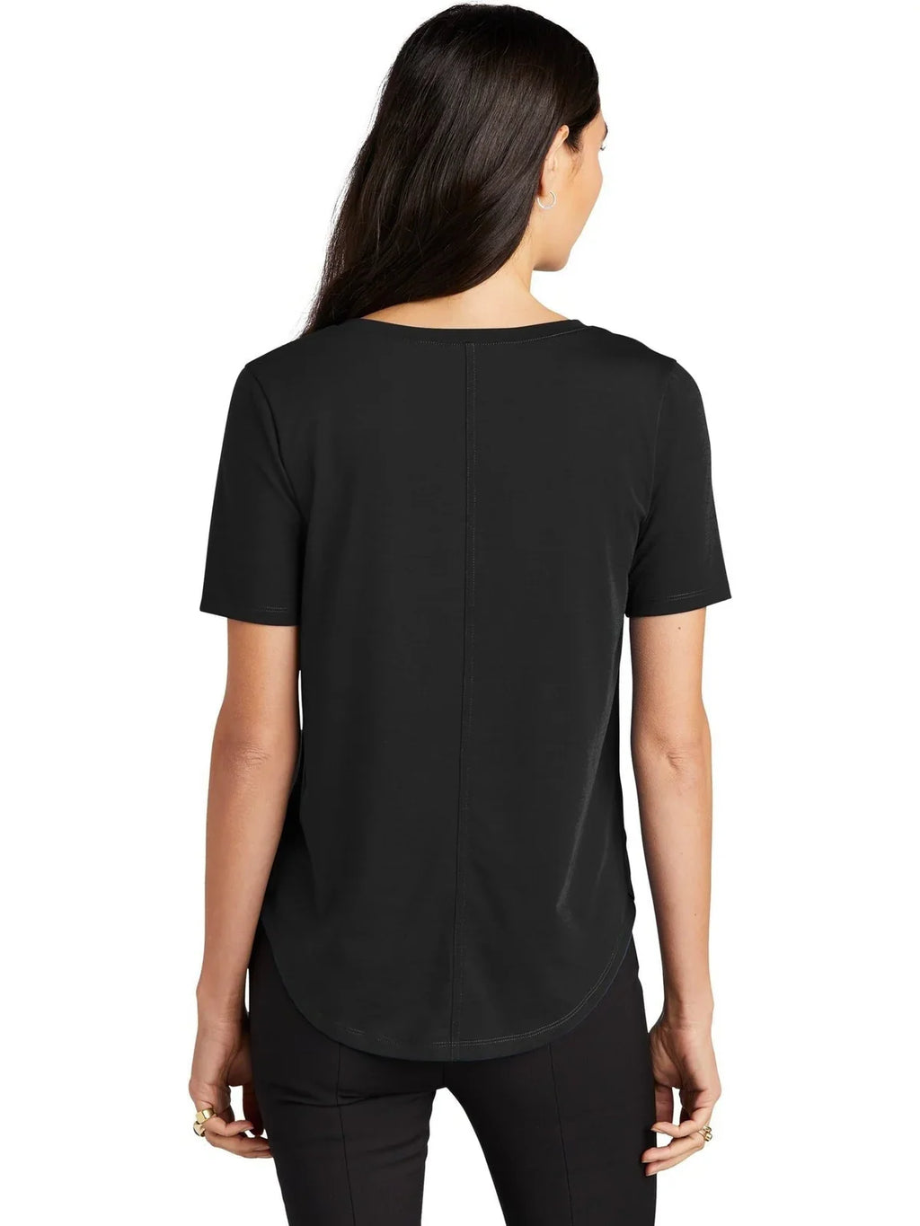 Mercer+Mettle Ladies Stretch Jersey Relaxed Scoop with custom logo embroidery