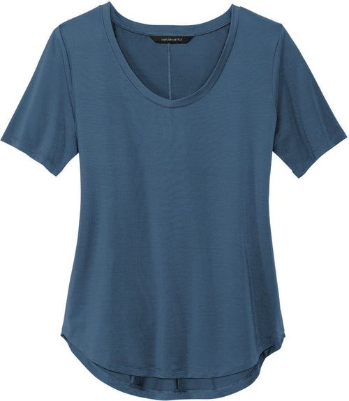 Mercer+Mettle Ladies Stretch Jersey Relaxed Scoop with custom logo embroidery
