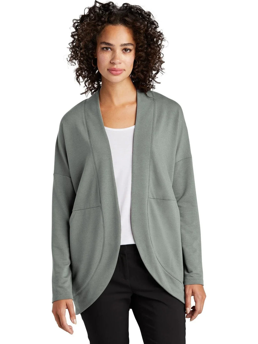 Mercer+Mettle Women’s Stretch Open-Front Cardigan with custom logo embroidery