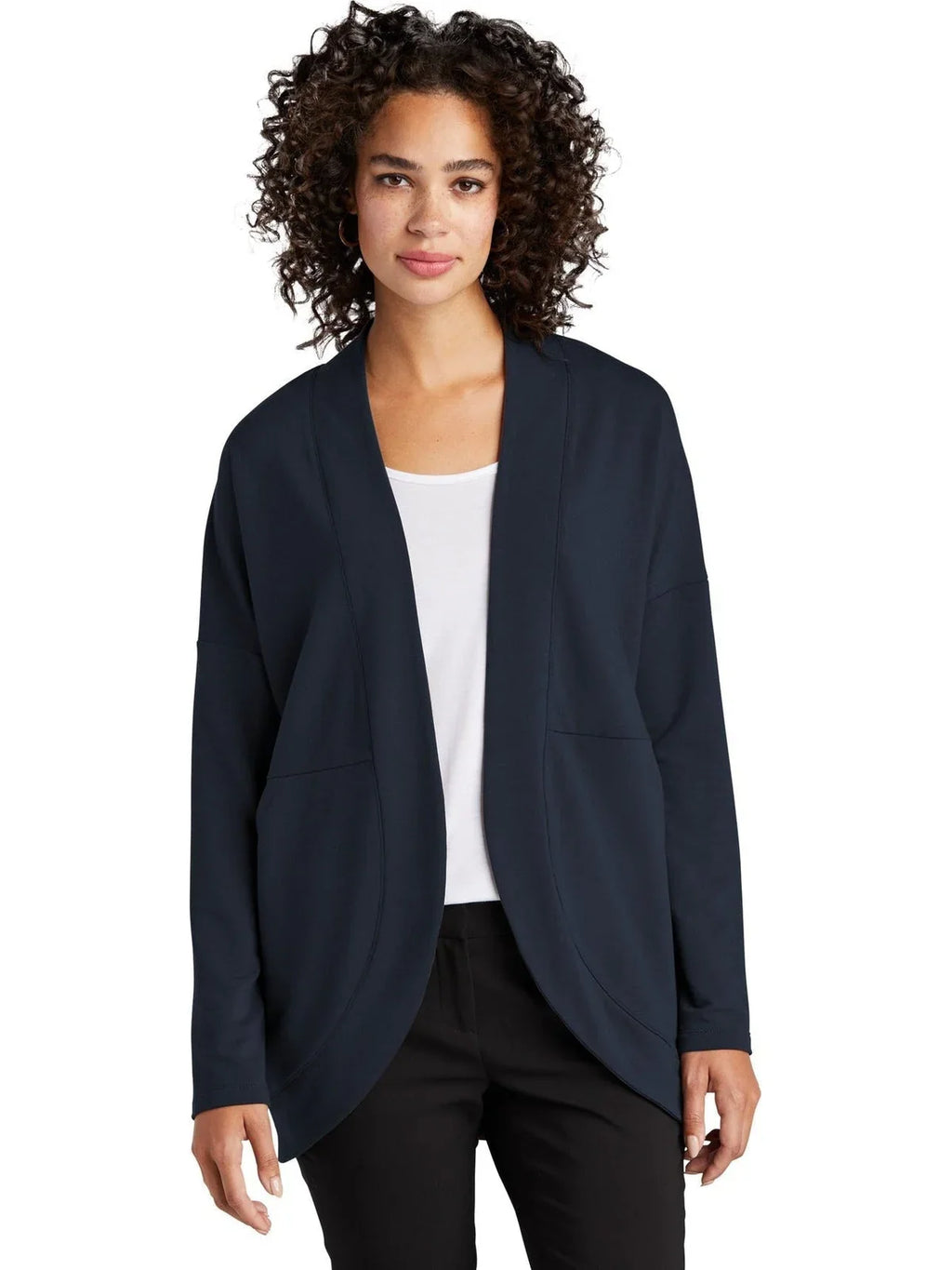 Mercer+Mettle Women’s Stretch Open-Front Cardigan with custom logo embroidery