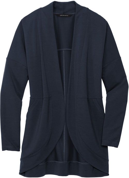 Mercer+Mettle Women’s Stretch Open-Front Cardigan with custom logo embroidery