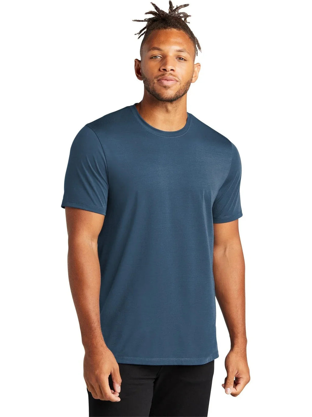 Mercer+Mettle Stretch Jersey Crew with custom logo embroidery