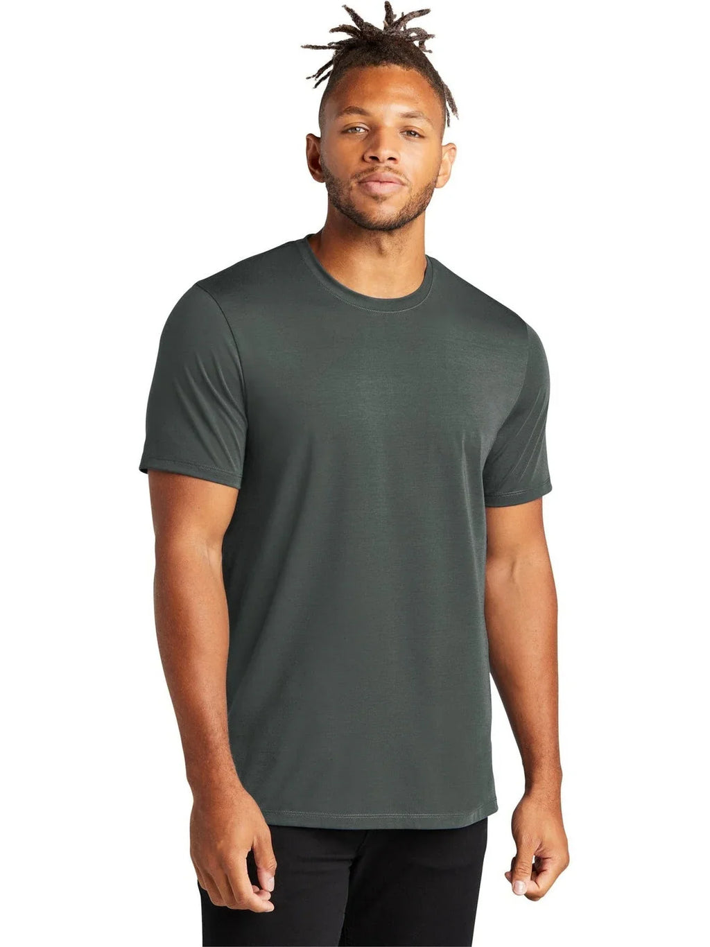 Mercer+Mettle Stretch Jersey Crew with custom logo embroidery