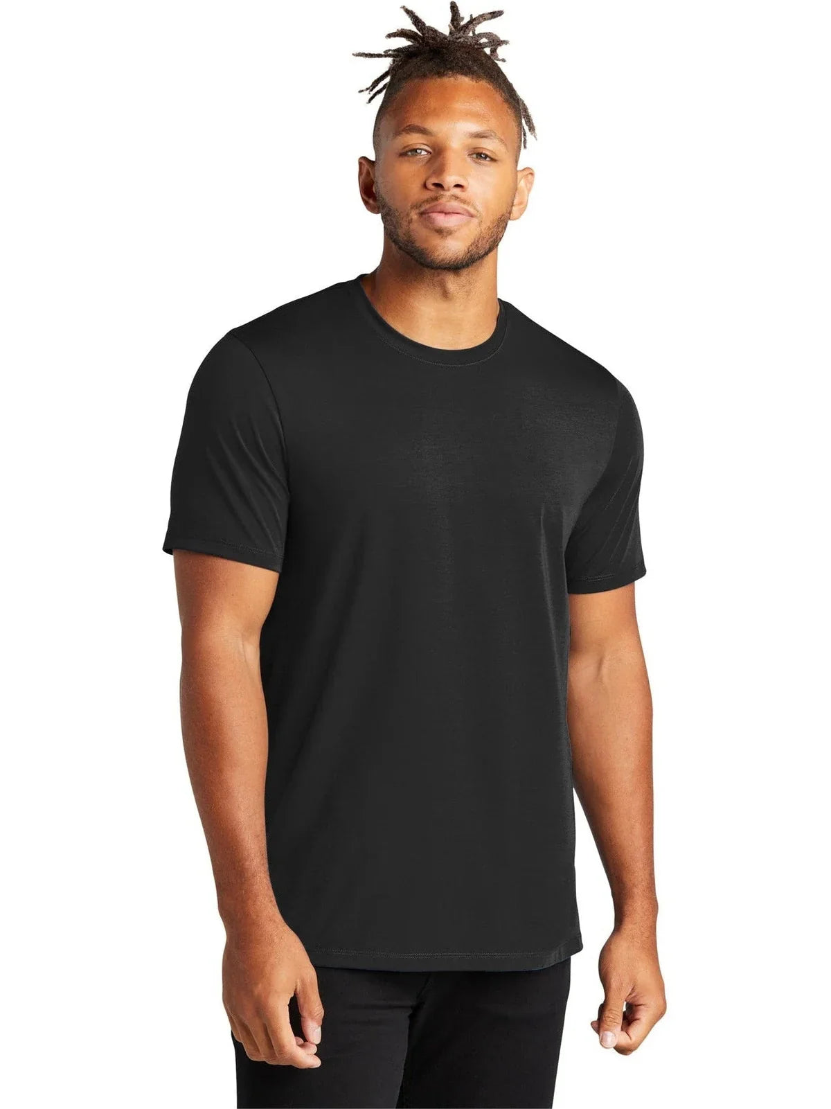 Mercer+Mettle Stretch Jersey Crew with custom logo embroidery