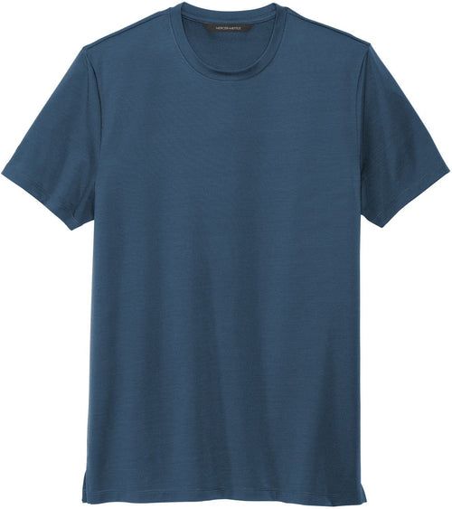 Mercer+Mettle Stretch Jersey Crew with custom logo embroidery