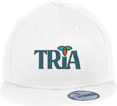 New Era Flat Bill Snapback Cap with custom logo embroidery