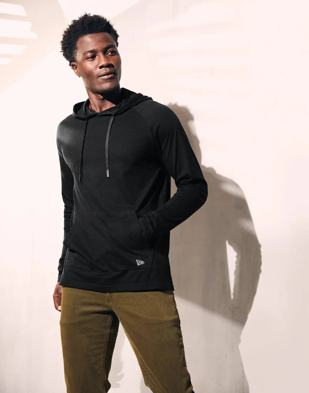 New Era Tri-Blend Hoodie with custom logo embroidery