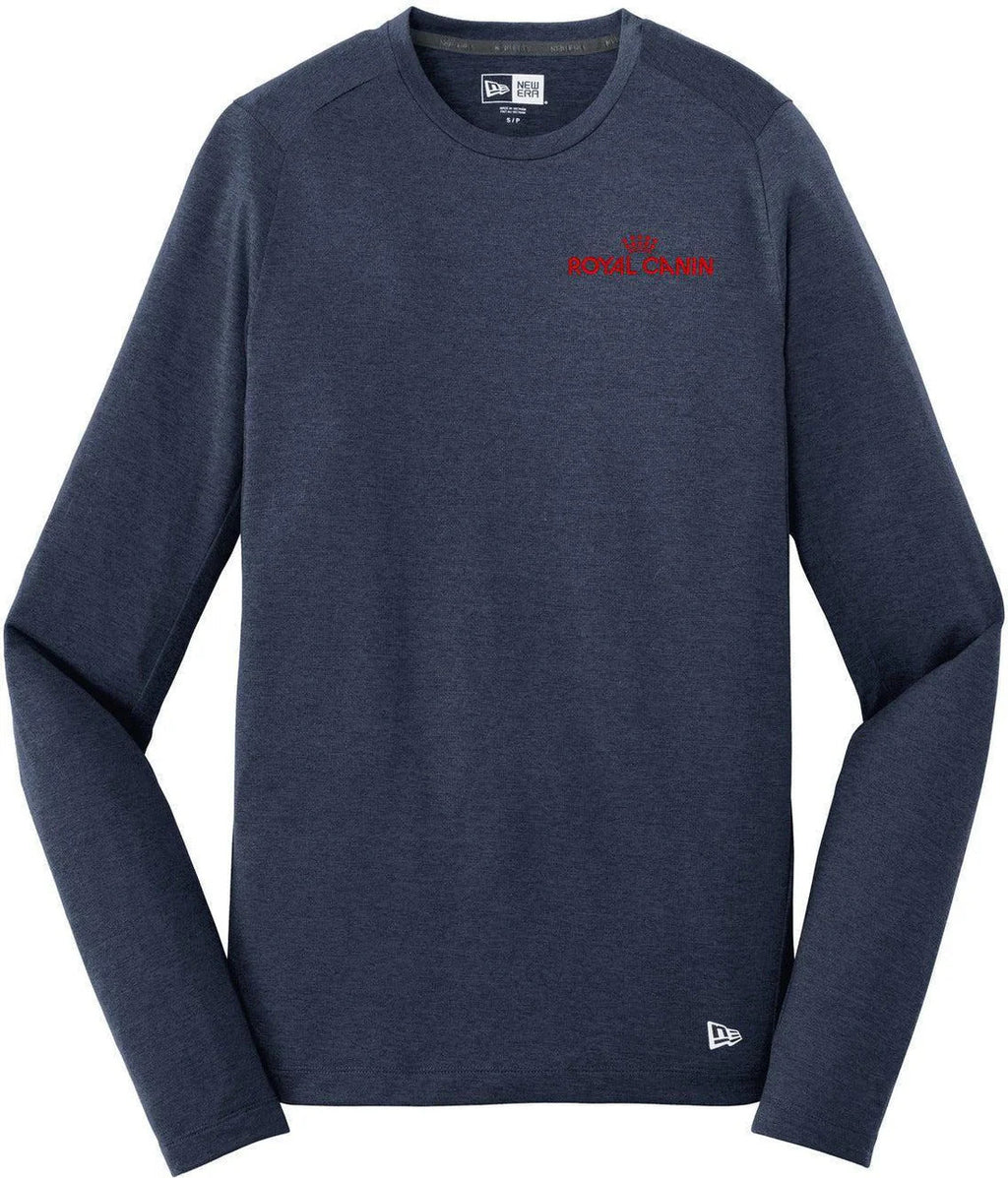 New Era Series Performance Long Sleeve Crew Tee with custom logo embroidery