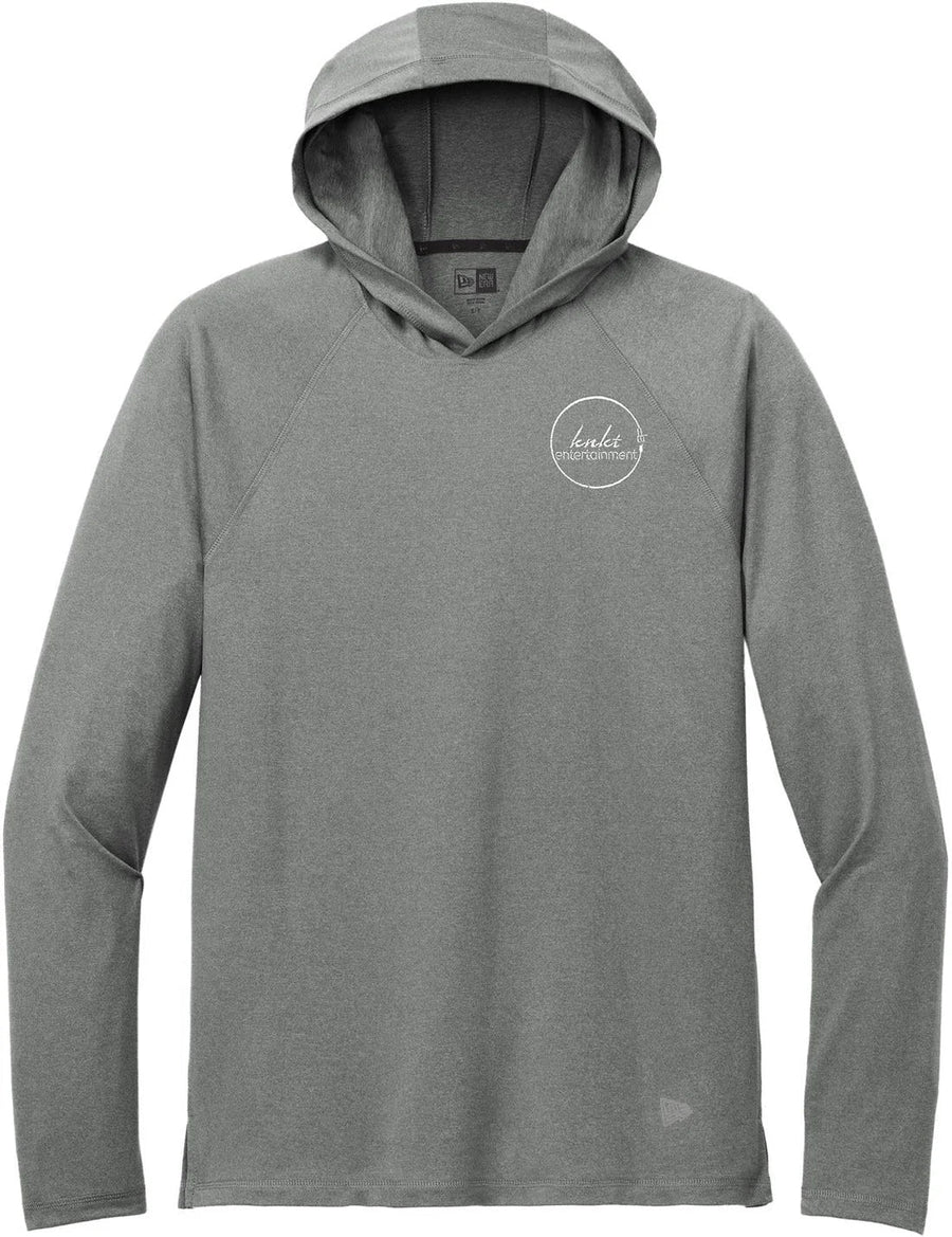 New Era Power Long Sleeve Hoodie with custom logo embroidery