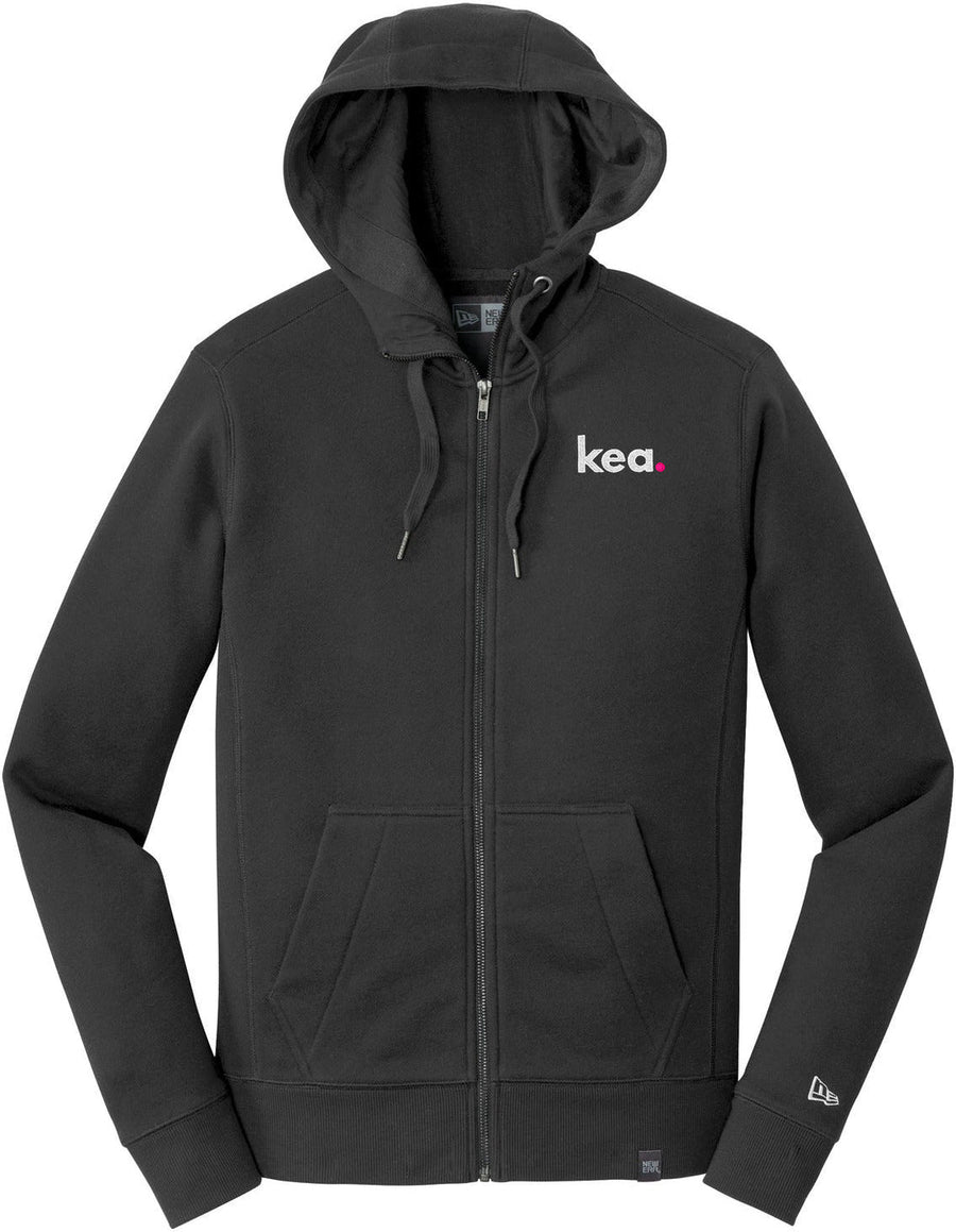 New Era French Terry Full-Zip Hoodie with custom logo embroidery