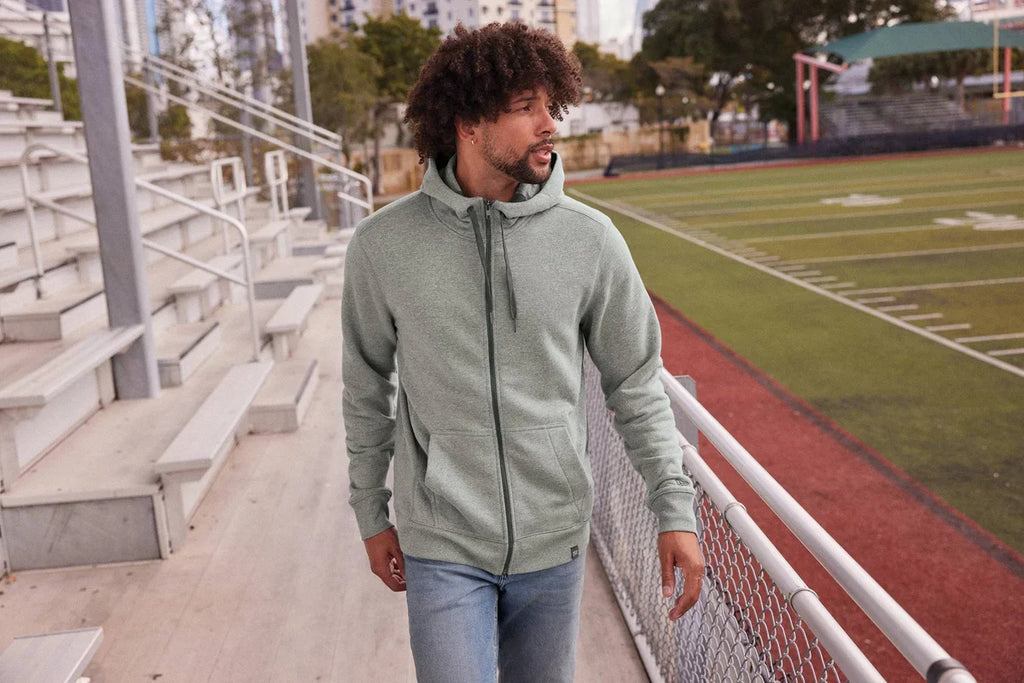 New Era French Terry Full-Zip Hoodie with custom logo embroidery