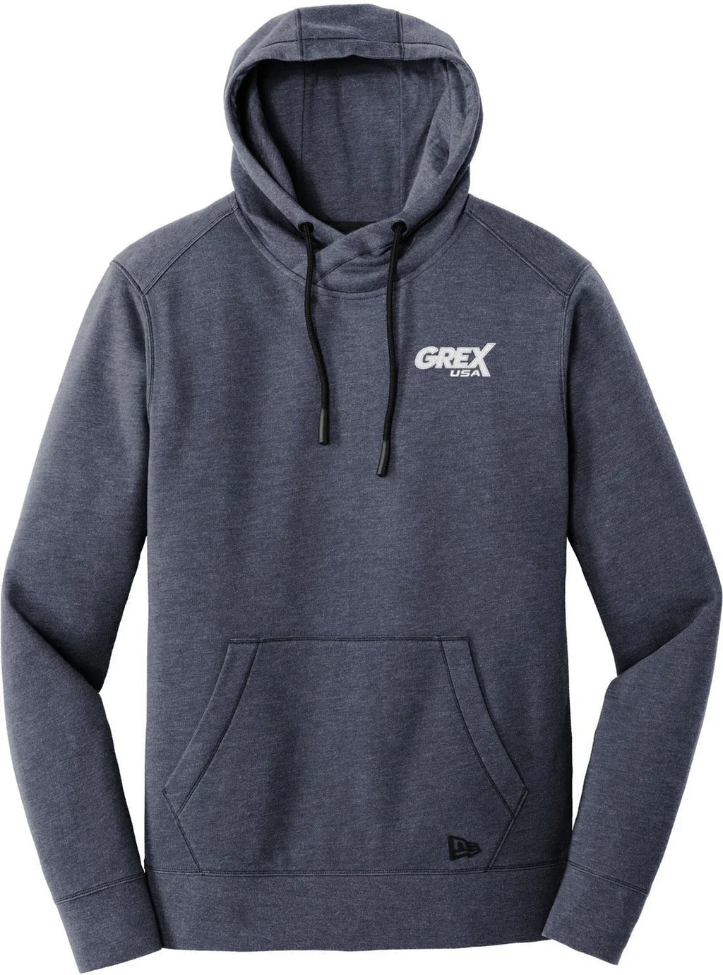 New Era Tri-Blend Fleece Pullover Hoodie with custom logo embroidery