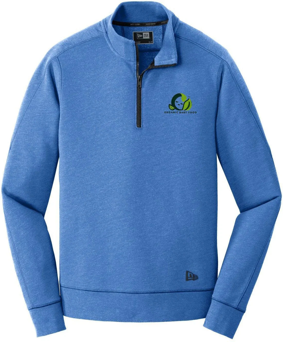 New Era Tri-Blend Fleece 1/4-Zip Pullover with custom logo embroidery