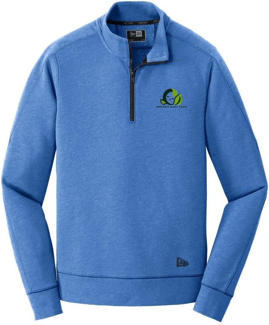 New Era Tri-Blend Fleece 1/4-Zip Pullover with custom logo embroidery
