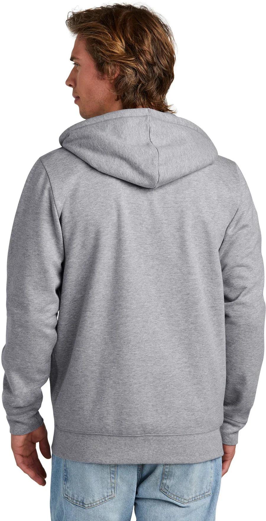 New Era Comeback Fleece Full-Zip Hoodie with custom logo embroidery