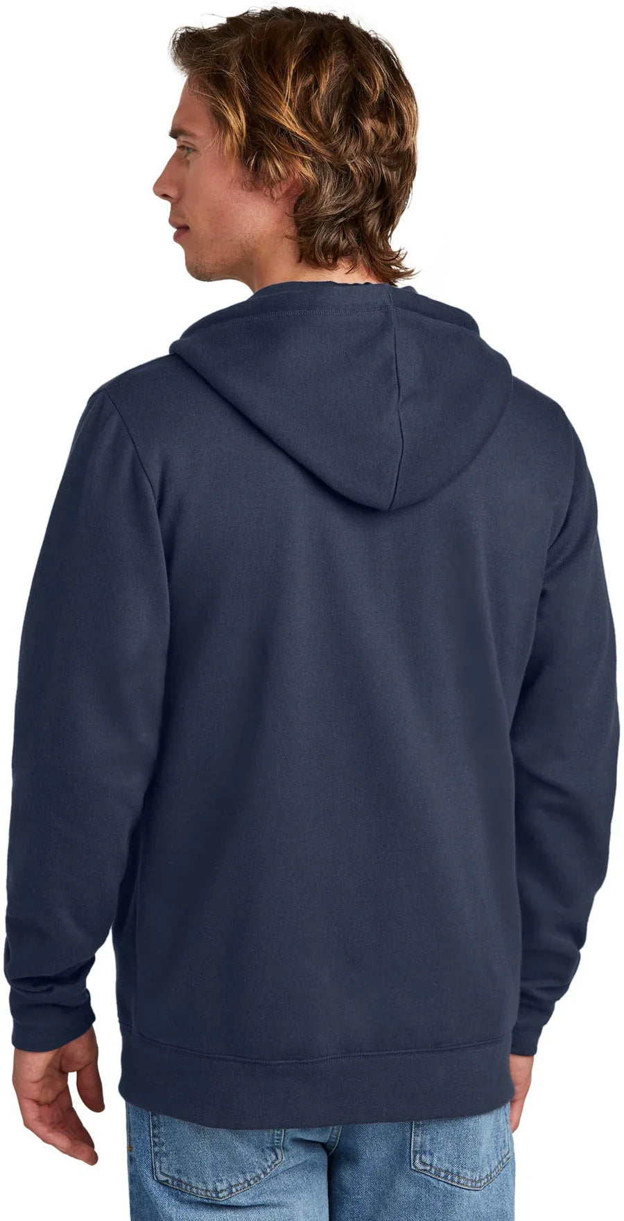 New Era Comeback Fleece Full-Zip Hoodie with custom logo embroidery