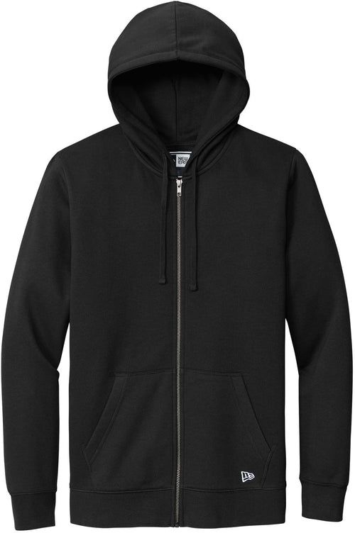 New Era Comeback Fleece Full-Zip Hoodie with custom logo embroidery