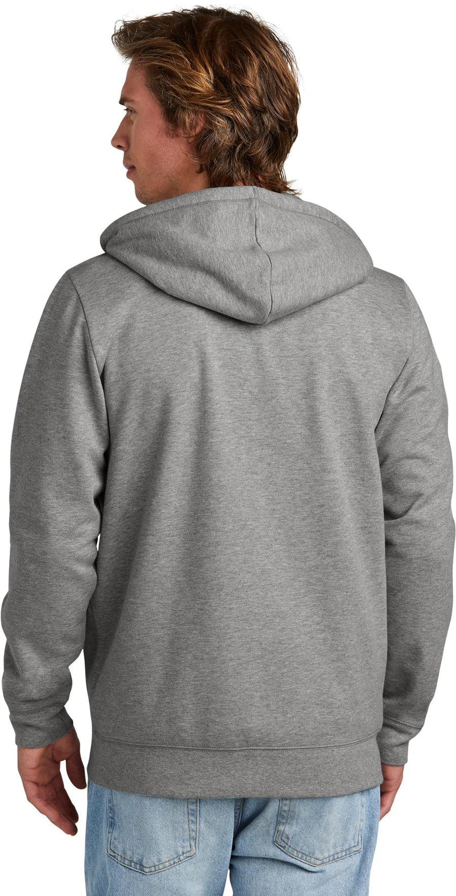 New Era Comeback Fleece Full-Zip Hoodie with custom logo embroidery