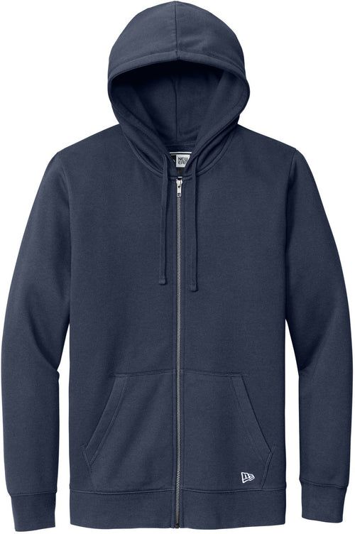 New Era Comeback Fleece Full-Zip Hoodie with custom logo embroidery