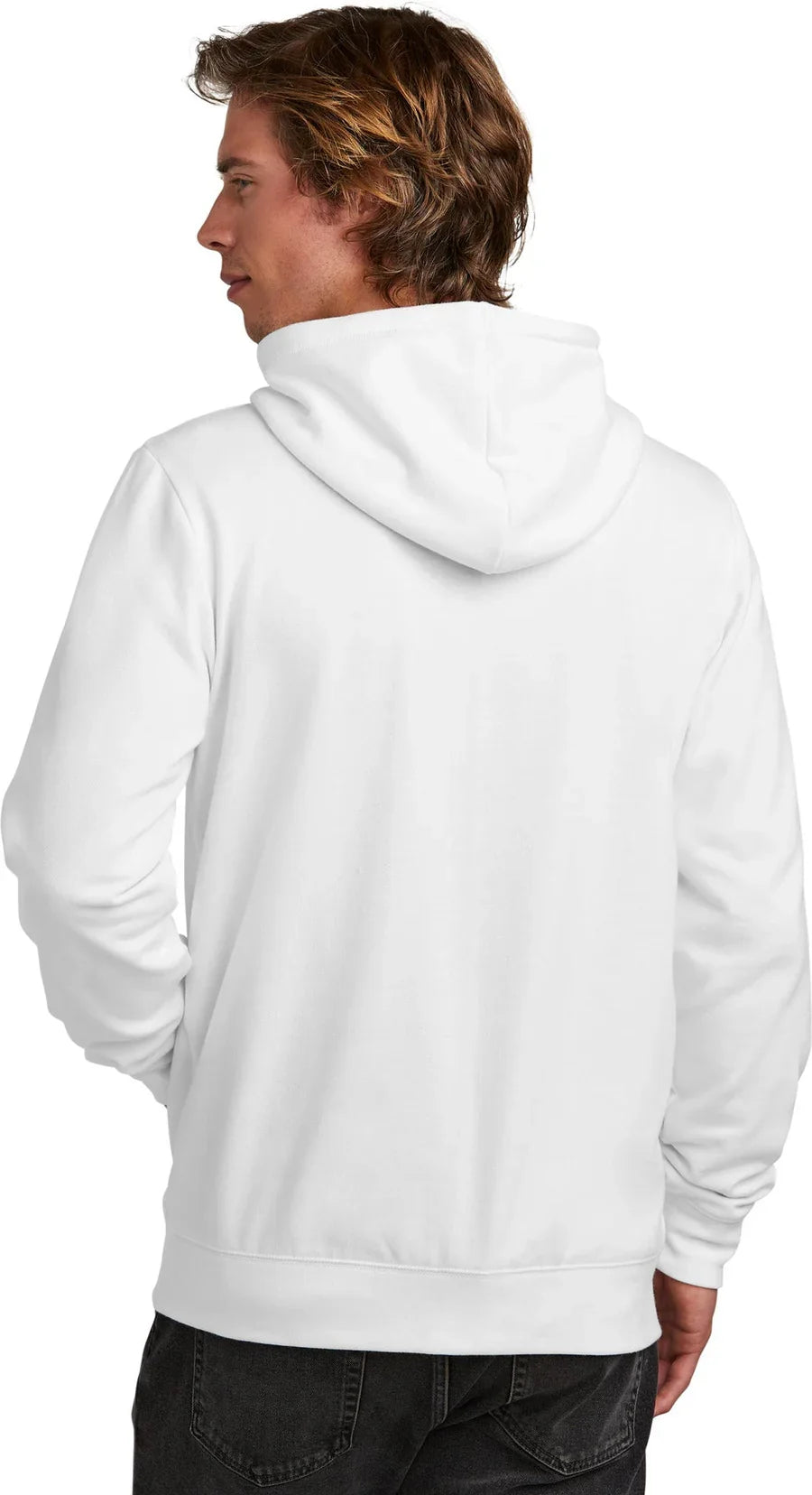 New Era Comeback Fleece Full-Zip Hoodie with custom logo embroidery