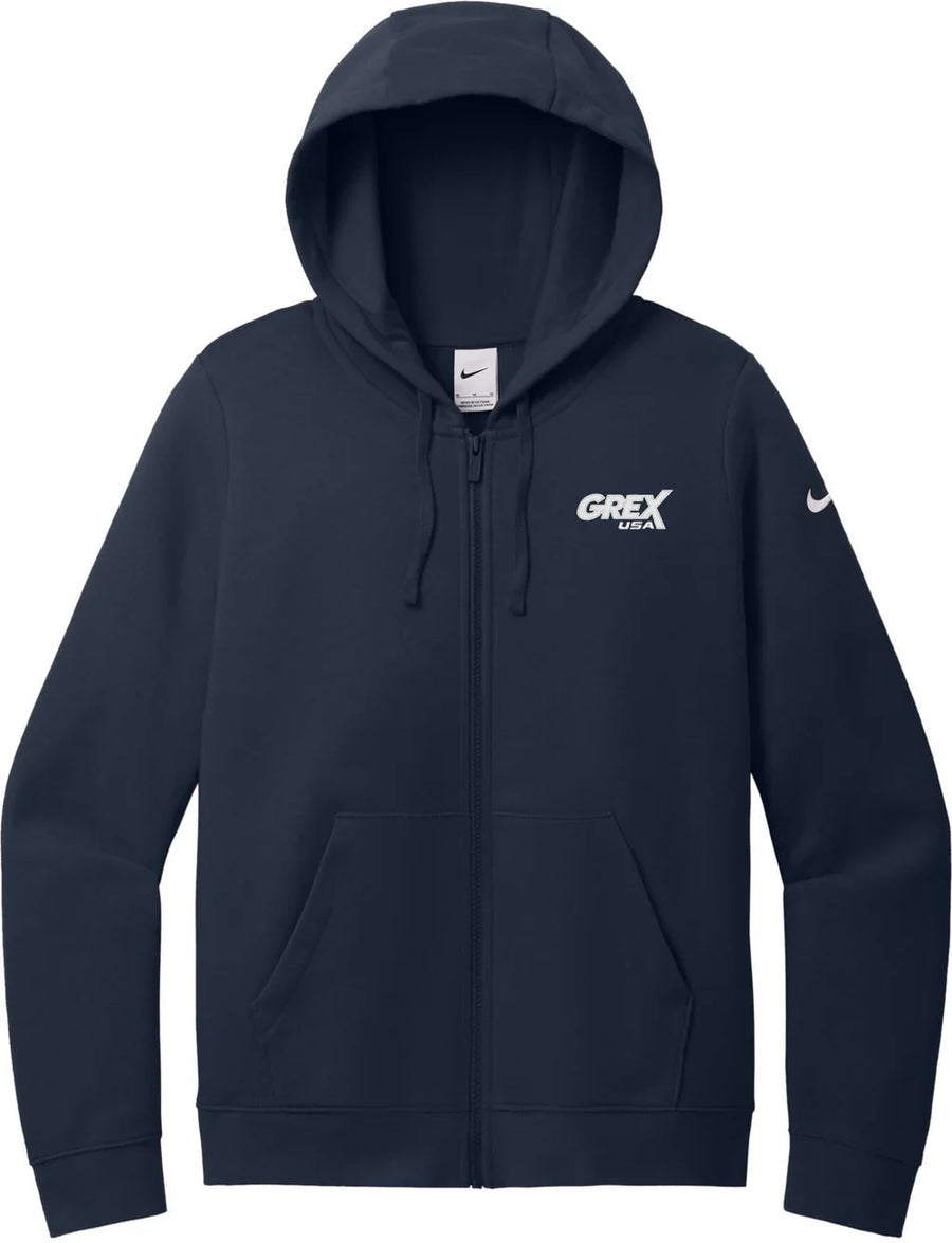 Nike Women's Club Fleece Sleeve Swoosh Full-Zip Hoodie