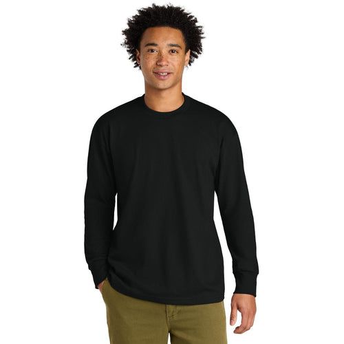 Next Level Apparel Heavyweight Long Sleeve Tee with custom logo embroidery