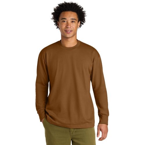 Next Level Apparel Heavyweight Long Sleeve Tee with custom logo embroidery