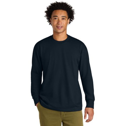 Next Level Apparel Heavyweight Long Sleeve Tee with custom logo embroidery